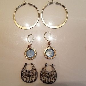 Gold Tone Earring Bundle